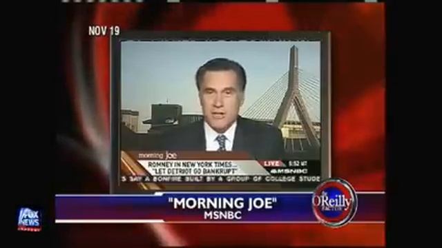 Bill O'Reilly memo 11/19: No bailout for the auto industry смотреть онлайн