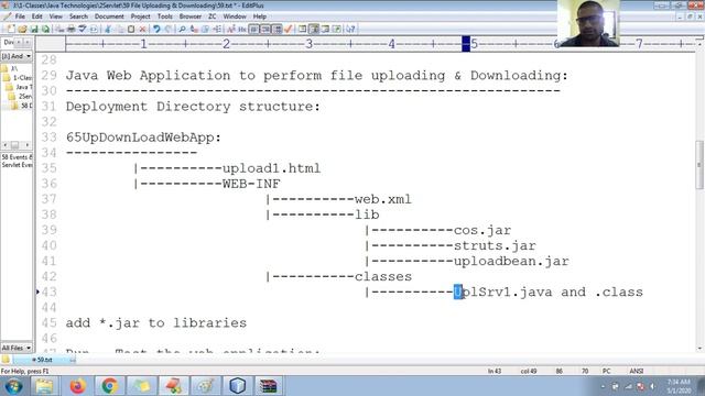 212 File Uploading and downloading java web application servlet tutorial смотреть онлайн