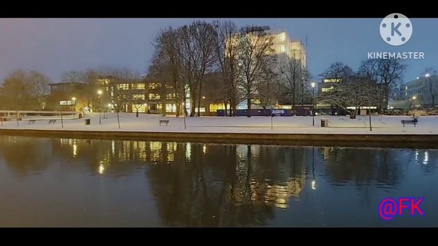 Snowfall @riverOuse| Bedford | View from Vue Cinema Side смотреть онлайн