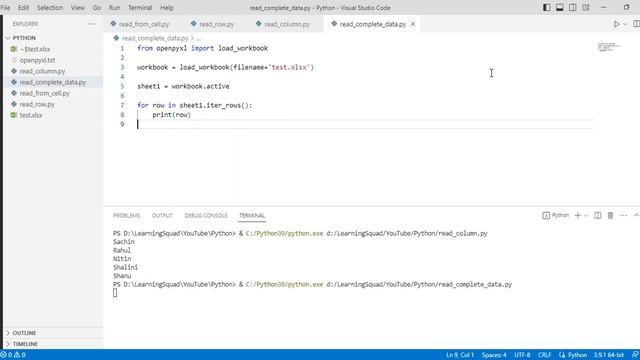 Read Complete Excel Data using Python | Tutorial - 4 | Excel Automation | openpyxl | Excel | Python смотреть онлайн