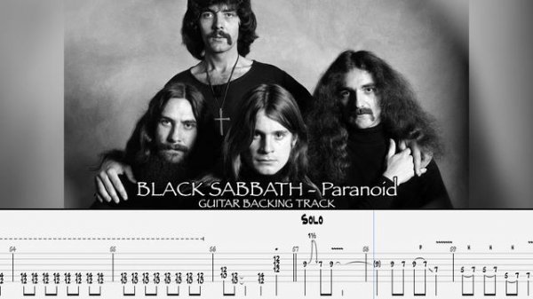 BLACK SABBATH - Paranoid [GUITARLESS BACKING TRACK + TAB]