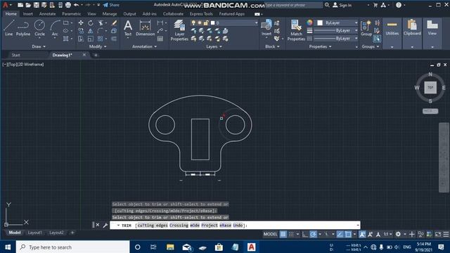 how to use trim entity in AutoCAD | how to cut your design in AutoCAD. смотреть онлайн