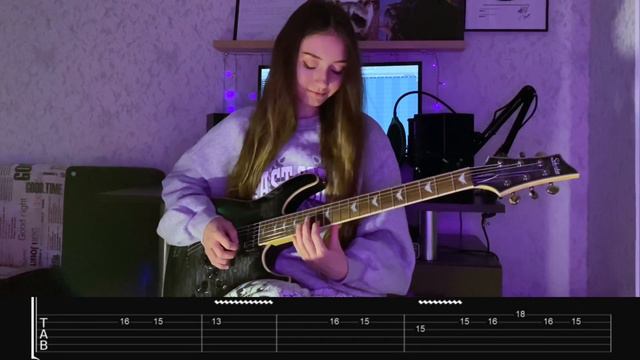Mr.Kitty - Hold Me Down (guitar cover with tabs) смотреть онлайн