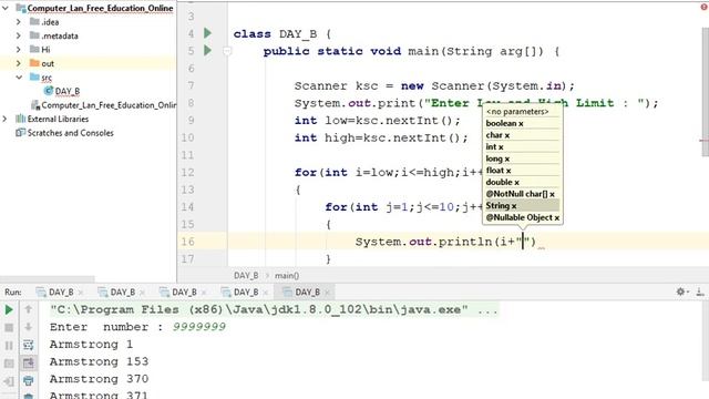 Single & Double loop in JAVA Find Perfect,Prime,Armstrong,max,Multiplication table,Pattern Advance смотреть онлайн