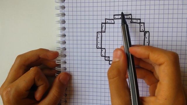 Как рисовать яблоко по клеточкам рисунки майнкрафт.How to draw apple on the pixel art mincraft. смотреть онлайн