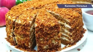 Торт "Медовый Пух" Или ЛЕНИВЫЙ МЕДОВИК, без раскатки коржей