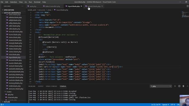 Form Validasi, Pesan Error, Bootstrap, Migration, dan Eloquant pada Laravel смотреть онлайн