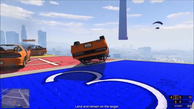 GTA 5 Online Adversary Mode: Crazy Parachute Car Jumping Fun! W/Friends (Beware Headphone Users) смотреть онлайн