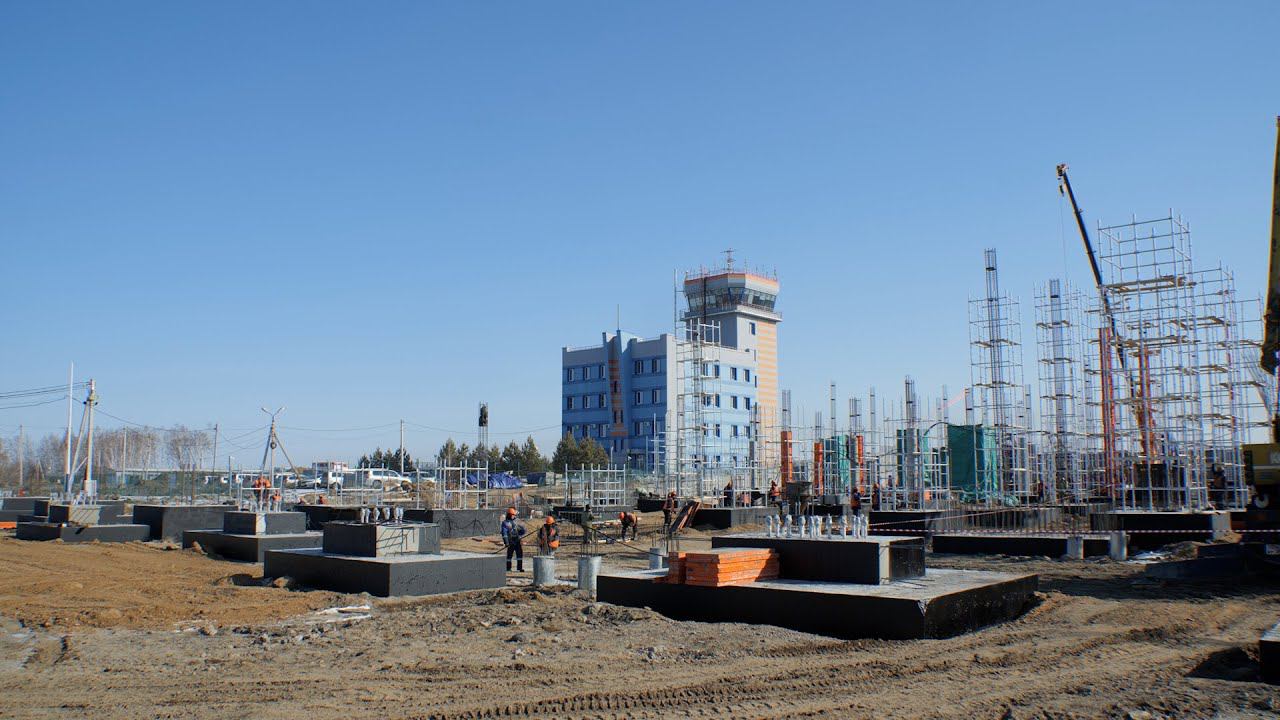 В аэропорту Благовещенска идет масштабное строительство смотреть онлайн