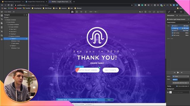 Recreating the Imagine Music Festival Website in Webflow! Part 1/5 | Website Remakes смотреть онлайн