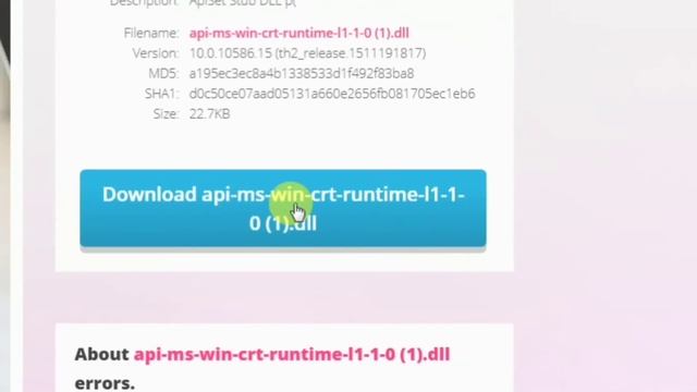 the program can't start because api-ms-win-crt-runtime[1 1 0 dill is missing from your computer смотреть онлайн