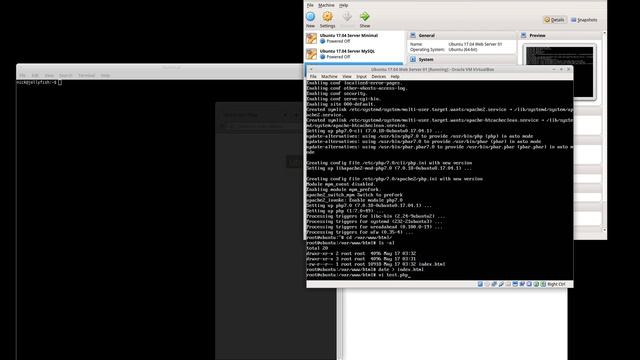 Installing Apache and PHP onto Ubuntu 17.04 Server VM смотреть онлайн