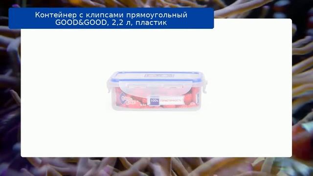 Контейнер с клипсами прямоугольный GOOD&GOOD, 2,2 л, пластик обзор