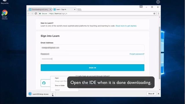 Installing the IDE on Windows смотреть онлайн