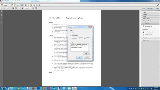 Using Adobe Acrobat to OCR a Scanned Document смотреть онлайн
