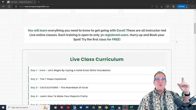 The 7 Steps To Excel Success Live Class смотреть онлайн