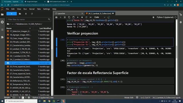 Google Eearth Engine con Python - Procesamiento imagen Landsat 9 смотреть онлайн