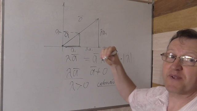 Умножение вектора на число. смотреть онлайн