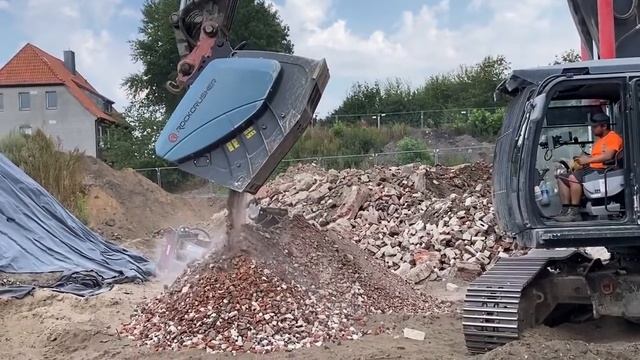 Дробилка на экскаватор ROCKCRUSHER 9R дробление кирпича смотреть онлайн