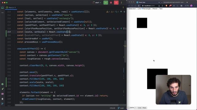 Adding Zoom Tool To HTML Canvas | Drawing App Tutorial Part 8 смотреть онлайн