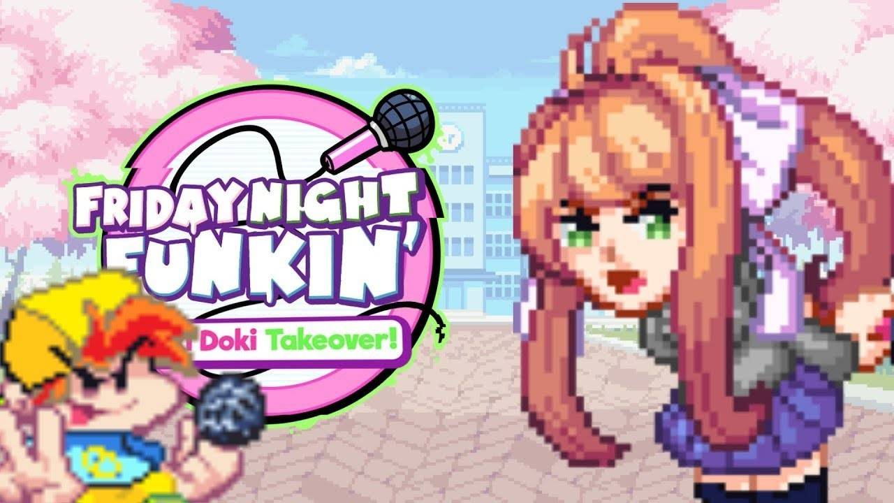 Friday Night Funkin’ Doki Doki Take (monikia Pixel Vs Bf Edik Game Pixel)