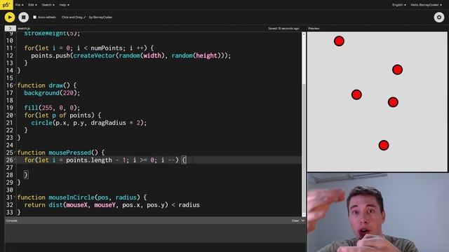 Beginner's Guide: How to Click and Drag Objects in Your P5js Sketch смотреть онлайн