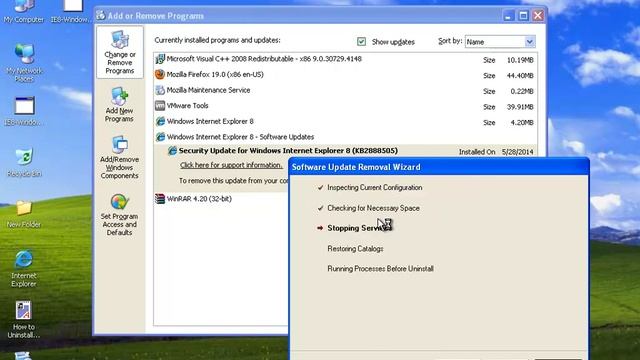 Uninstall Security Update for Windows Internet Explorer 8 смотреть онлайн
