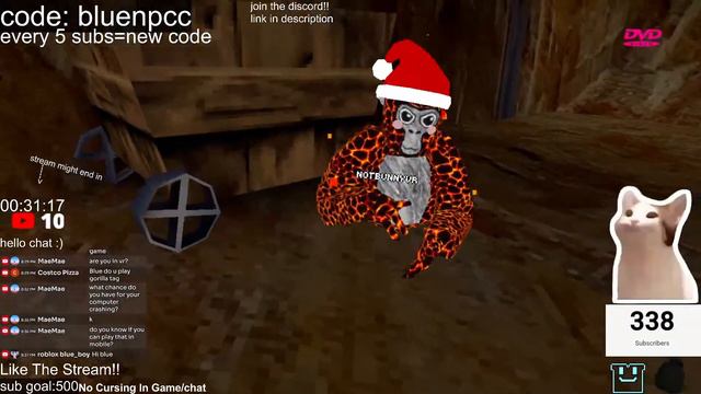 Gorilla tag with viewers |Live| Road To 500 Subs смотреть онлайн