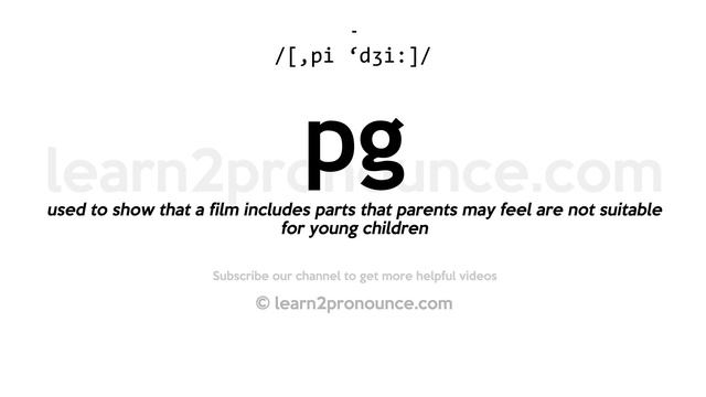 Pronunciation of Pg | Definition of Pg смотреть онлайн