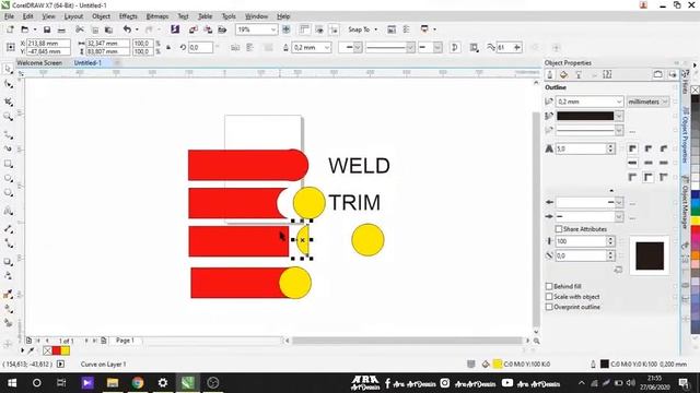 #BELAJARCORELPEMULA TEKNIK SHAPING PADA COREL DRAW смотреть онлайн