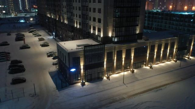 Фасадная подсветка в ЖК «Южный» — уникальное декоративное решение. смотреть онлайн
