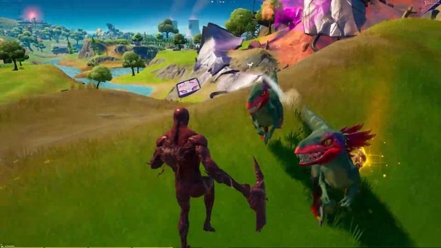 What Happens If The Dinosaur Eats Mythic Weapon Symbiote? Fortnite Battle Royale смотреть онлайн