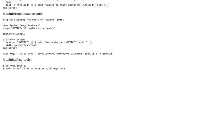 rngd - multiple instances from init script смотреть онлайн