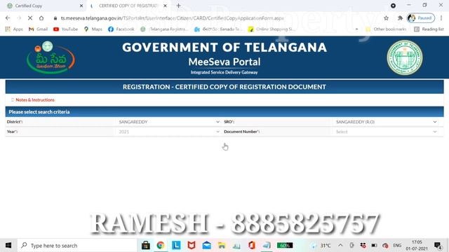 How to Download Telangan Registration CC Copies' Or Certified Copies of Registered Doct (On Payment смотреть онлайн