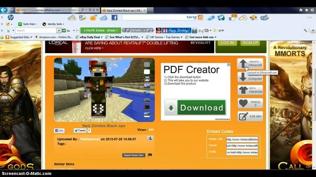How to get Nazi Zombie skin on Minecraft