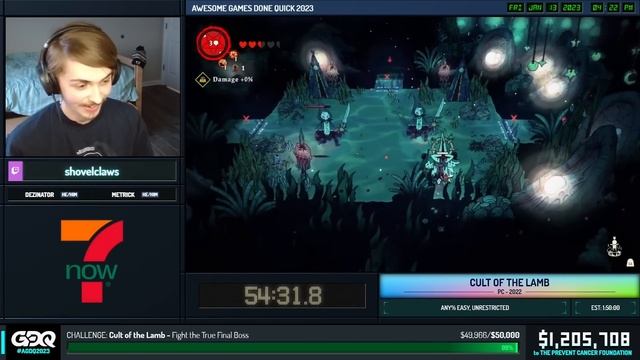 Cult of the Lamb by shovelclaws in 1:33:18 - Awesome Games Done Quick 2023 смотреть онлайн