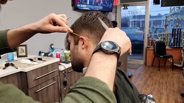 Стрижка ножницами, Классика! #mcbarber смотреть онлайн