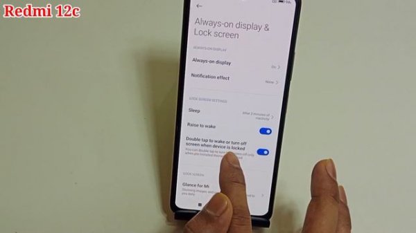 Redmi 12c double tap screen on of setting/how to enable double tap screen on of setting in Redmi 12