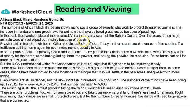 Grade 4 - English - Reading and Viewing / WorksheetCloud Video Lesson смотреть онлайн