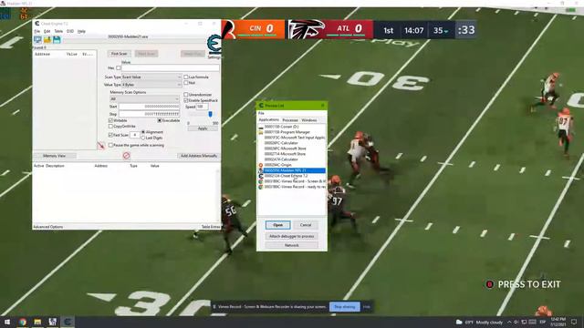 How to speed up Madden 21 CPUvsCPU simulation with Cheat Engine смотреть онлайн