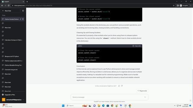 Python dictionary to store socket objects смотреть онлайн