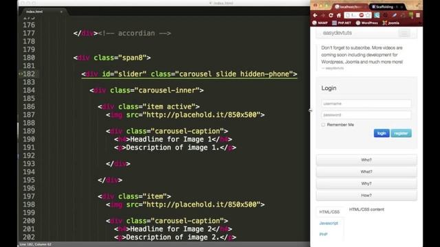 Twitter Bootstrap Tutorials - Responsive Utility Classes - Lesson 2 - Creating a Homepage смотреть онлайн