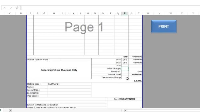 Download Free GST invoice excel sheet in simple format смотреть онлайн