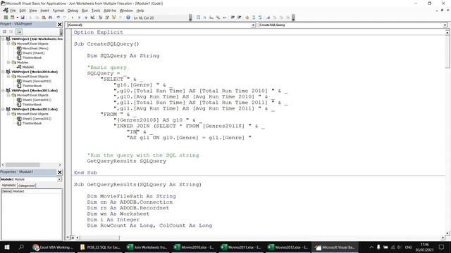 Excel VBA Introduction Part 58.22 - SQL for Excel Files - Join Worksheets from Multiple Files смотреть онлайн