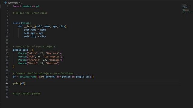 How to Convert Python List of Objects to Dataframe | Python Tutorial смотреть онлайн