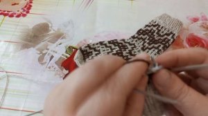 узор для вязания носков и не только. ленивый жаккард.