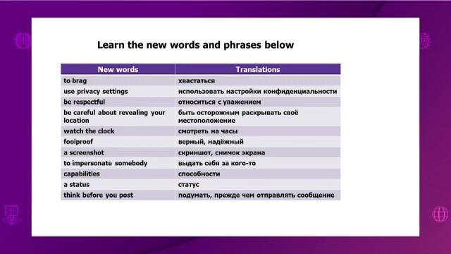 Английский язык. 7 класс. Mobile manners /20.10.2020/ смотреть онлайн