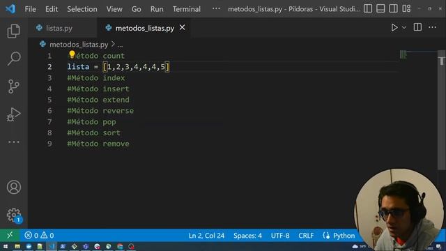 Método count en listas python, rápido y sencillo. смотреть онлайн