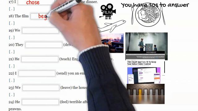 English Grammar Exercise with Answers Part 2- Simple Past Tense Verbs List 英语动词过去式 смотреть онлайн