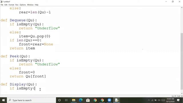 Data Sturctures: Queue and its implementation using Lists in Python смотреть онлайн